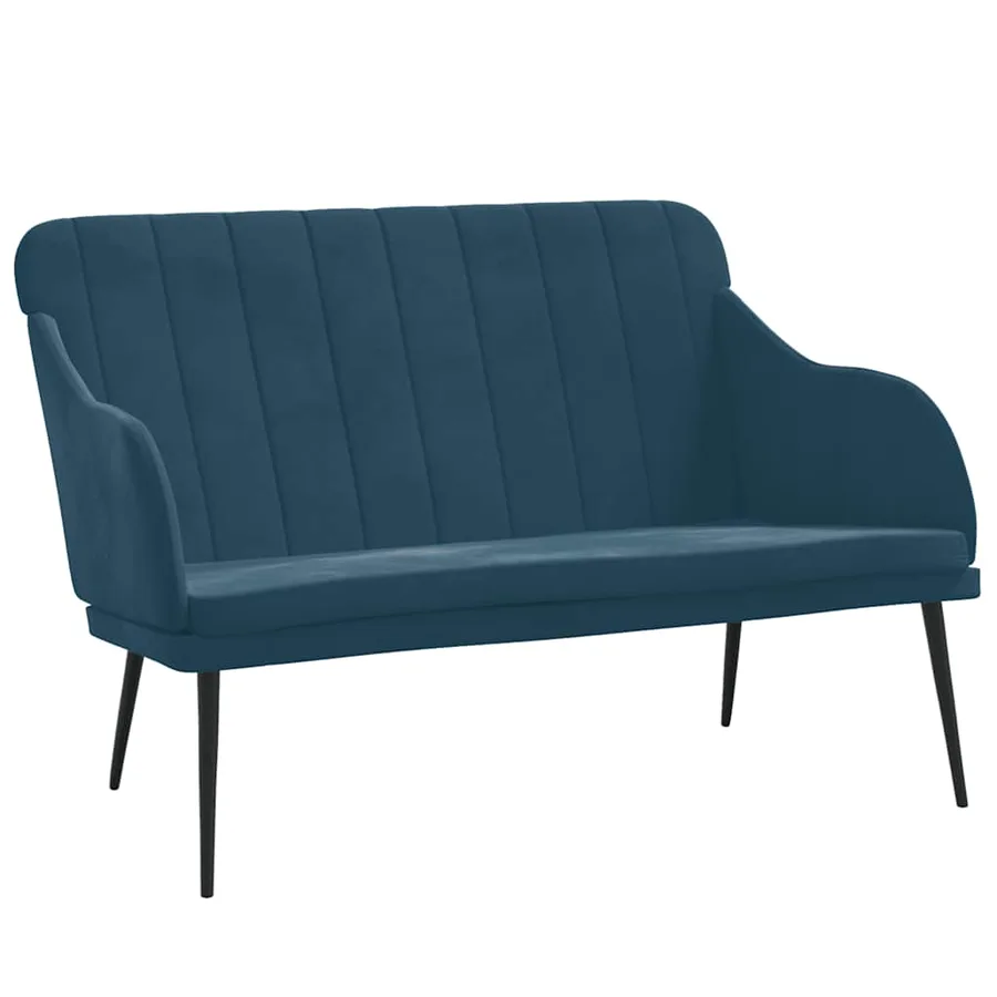 Banc Bleu 110x76x80 cm Velours - 2