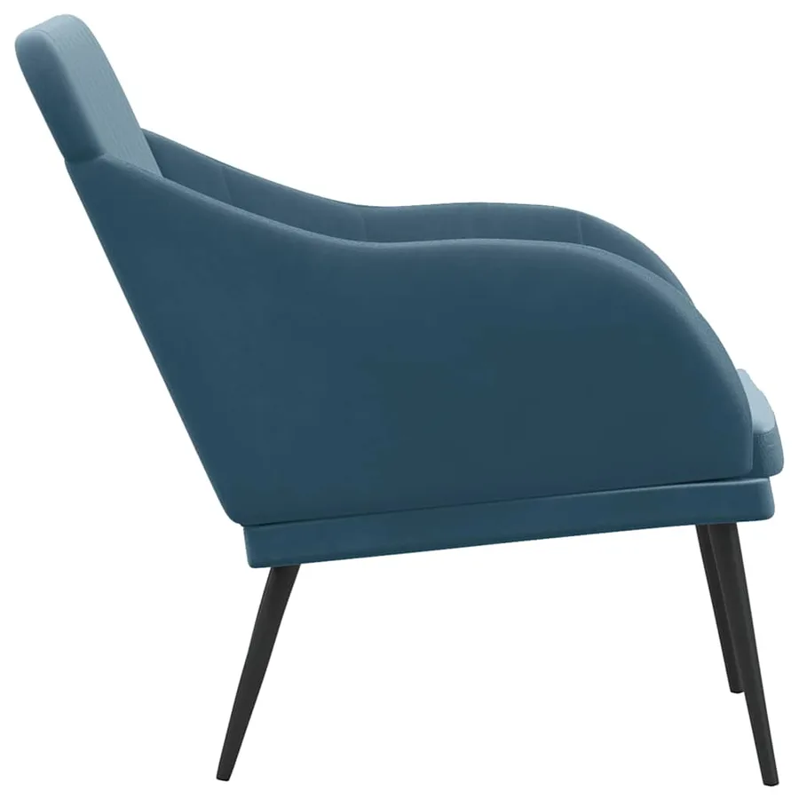 Banc Bleu 110x76x80 cm Velours - 4