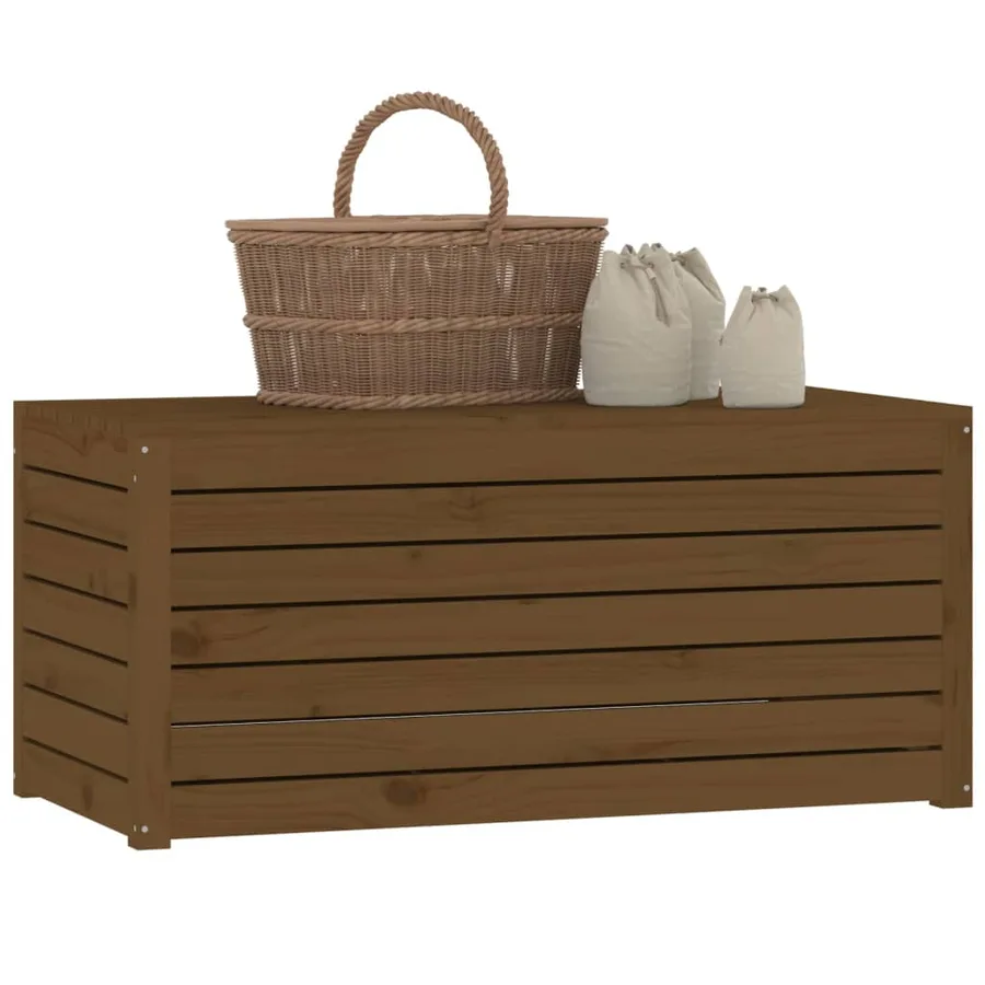 Boîte de jardin marron miel 101x50,5x46,5 cm bois massif de pin - 4