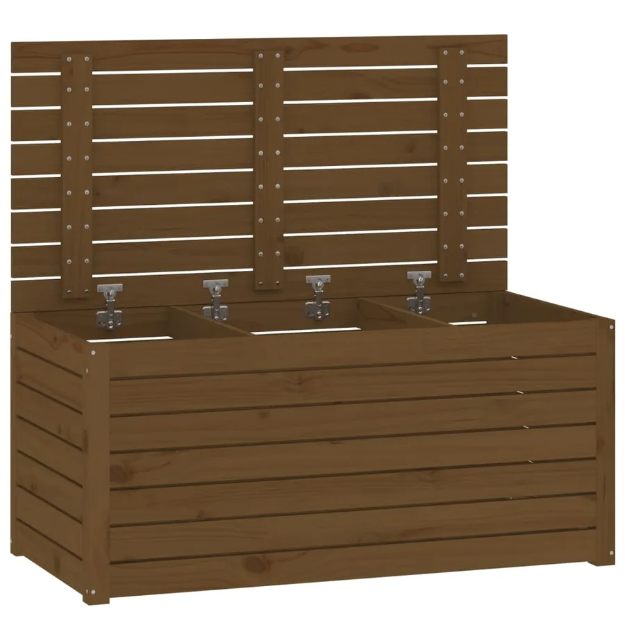 Boîte de jardin marron miel 101x50,5x46,5 cm bois massif de pin - 6