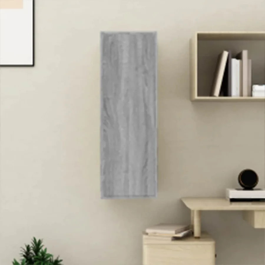 Meubles TV Sonoma gris 30,5x30x90 cm Bois d'ingénierie - 3