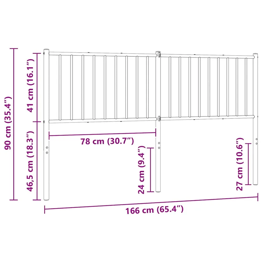 Tête de lit de remplacement métal blanc 160 cm - 7