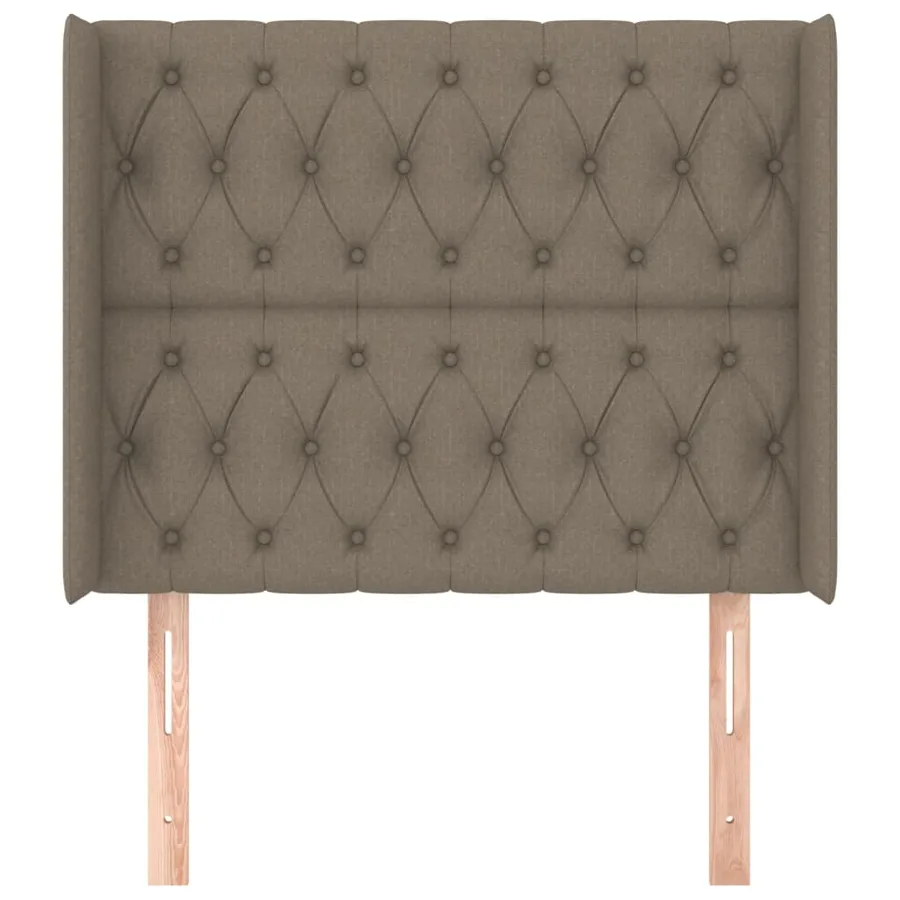 Tête de lit avec oreilles Taupe 93x16x118/128 cm Tissu - 3