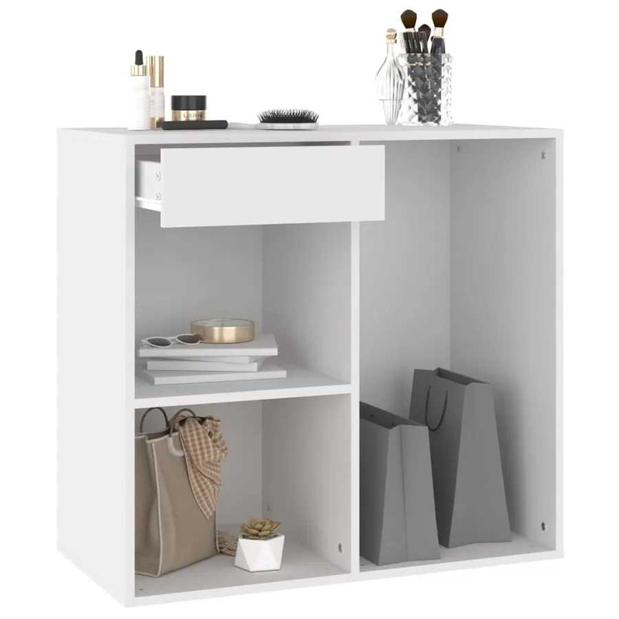 Armoire à cosmétiques Blanc 80x40x75 cm Bois d'ingénierie - 3