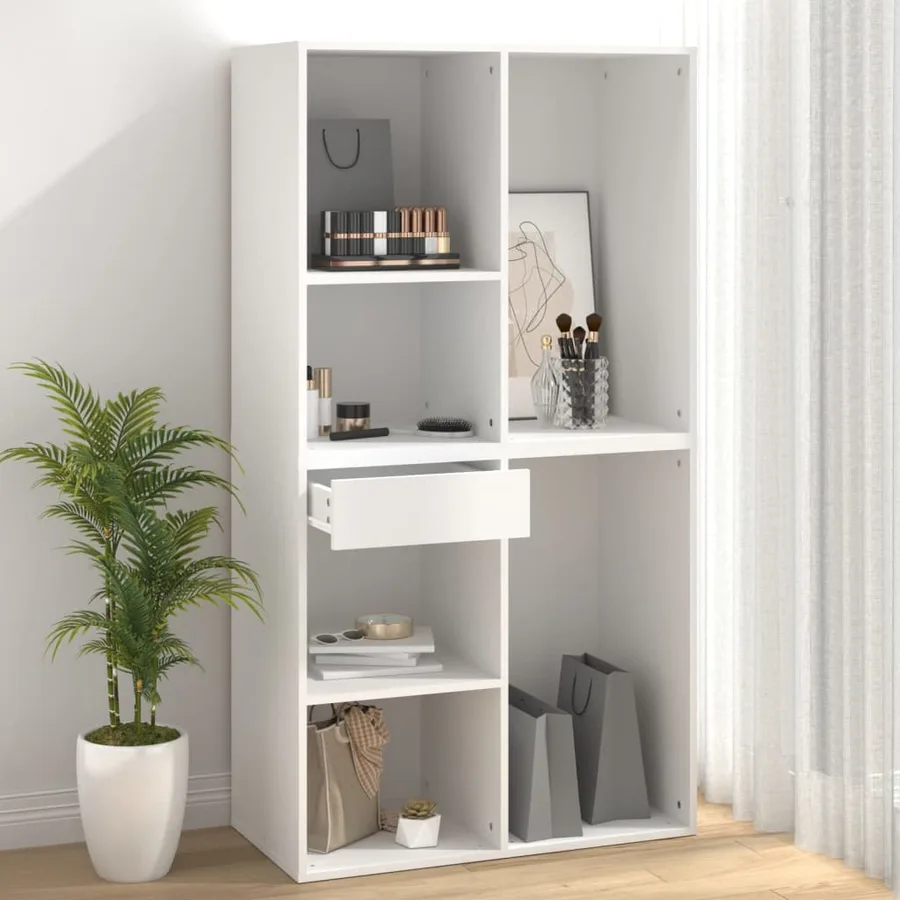 Armoire à cosmétiques Blanc 80x40x75 cm Bois d'ingénierie - 4