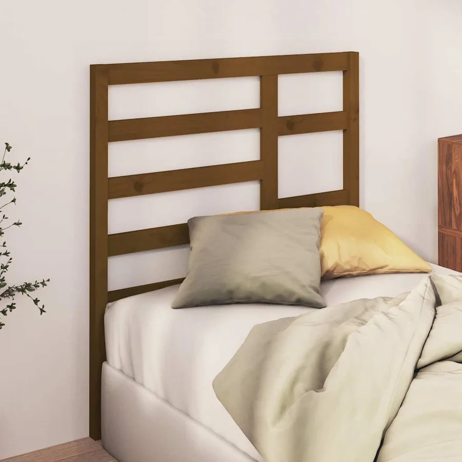Tête de lit Marron miel 81x4x104 cm Bois massif de pin - 3