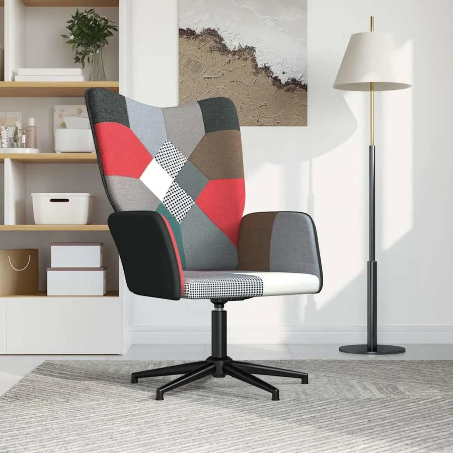 Chaise de relaxation Patchwork Tissu - 2