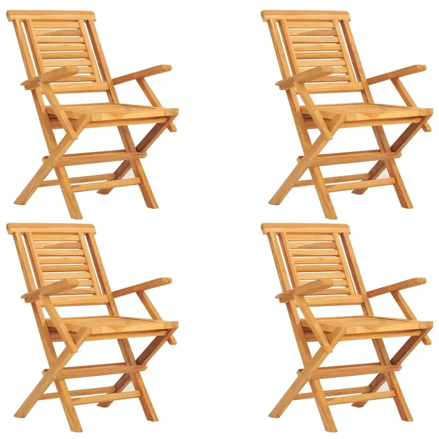Ensemble à manger de jardin 5 pcs Bois de teck massif - 3