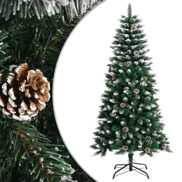 Sapin de Noël artificiel avec support Vert 120 cm PVC