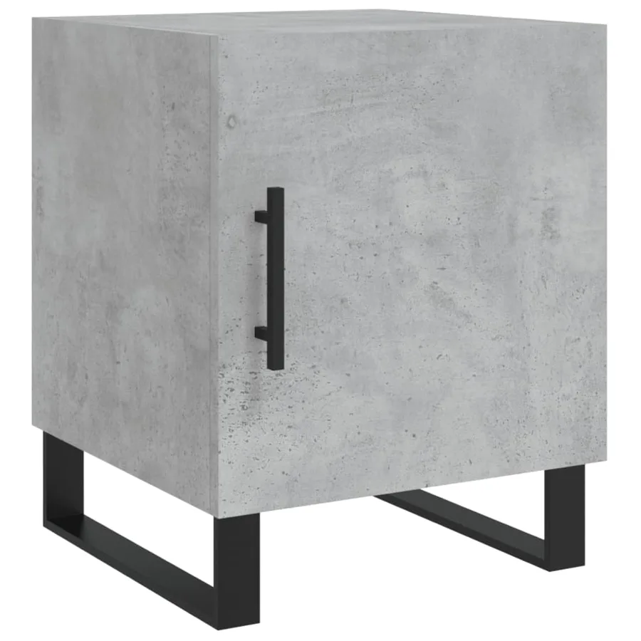 Tables de chevet 2 pcs gris béton 40x40x50 cm bois d’ingénierie - 6