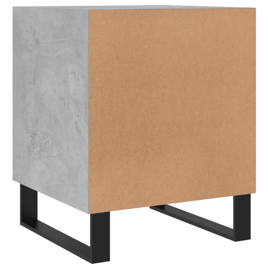 Tables de chevet 2 pcs gris béton 40x40x50 cm bois d’ingénierie - 9