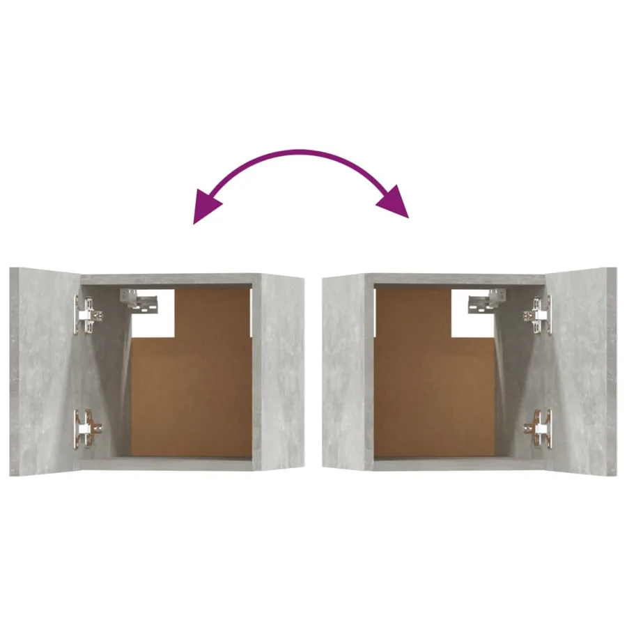 Ensemble de meubles TV 5 pcs Gris béton Bois d'ingénierie - 14