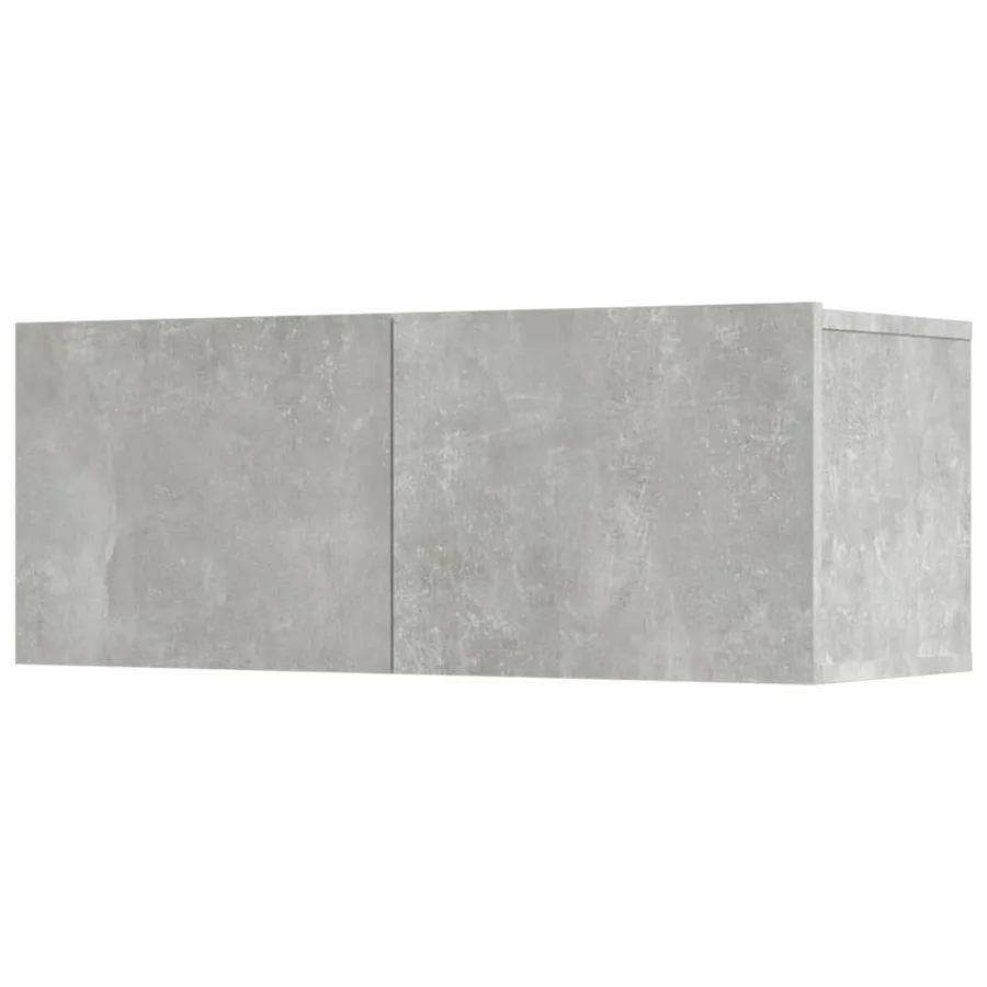 Ensemble de meubles TV 5 pcs Gris béton Bois d'ingénierie - 7