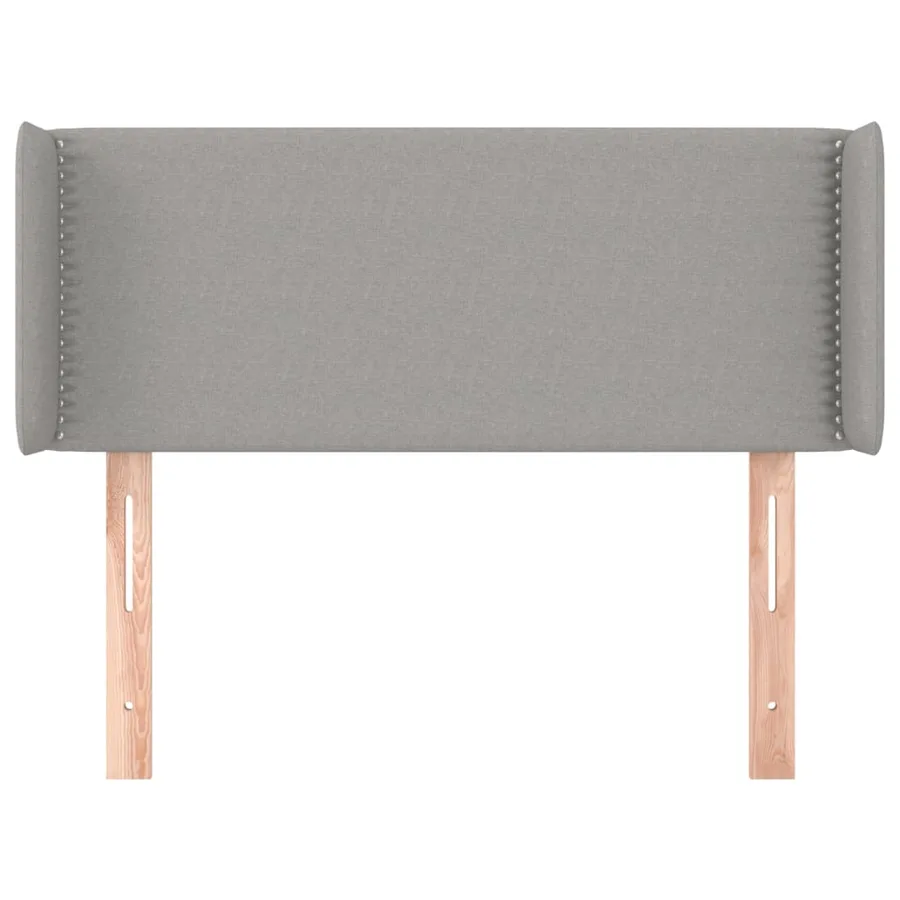 Tête de lit avec oreilles Gris clair 83x16x78/88 cm Tissu - 3