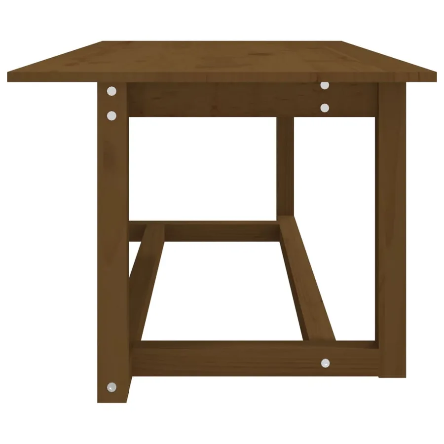 Table basse Marron miel 110x55x45 cm Bois massif de pin - 4