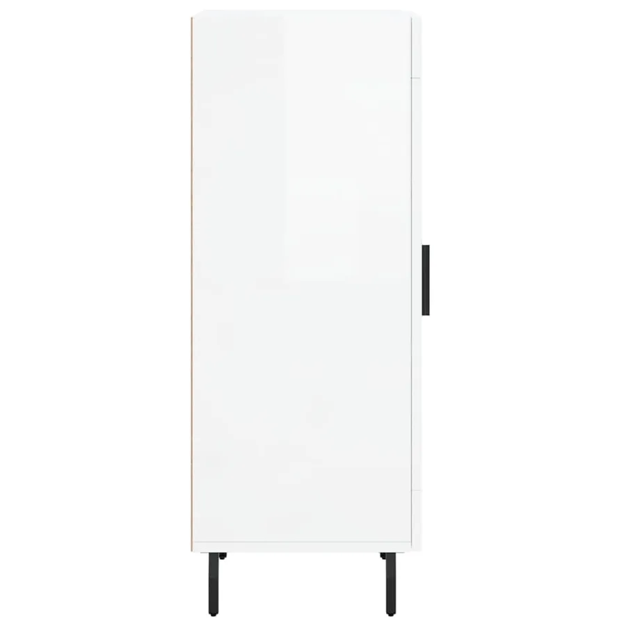 Buffet Blanc brillant 34,5x34x90 cm Bois d'ingénierie - 7
