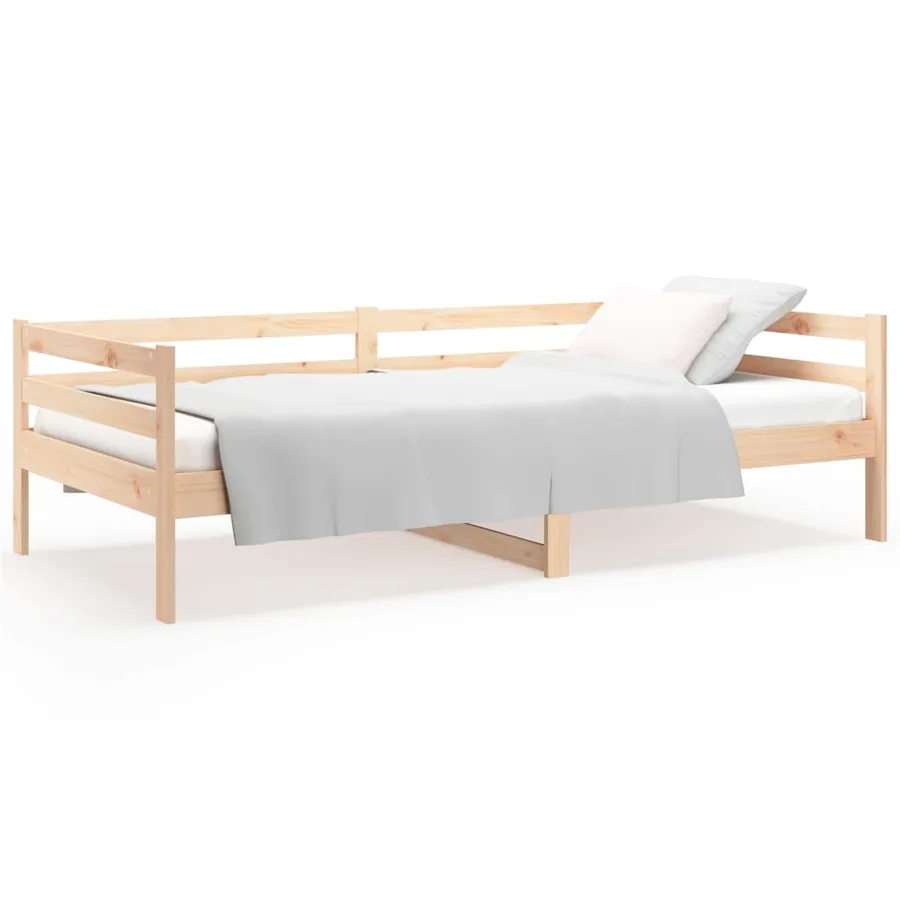 Lit de jour sans matelas 80x200 cm bois de pin massif - 2