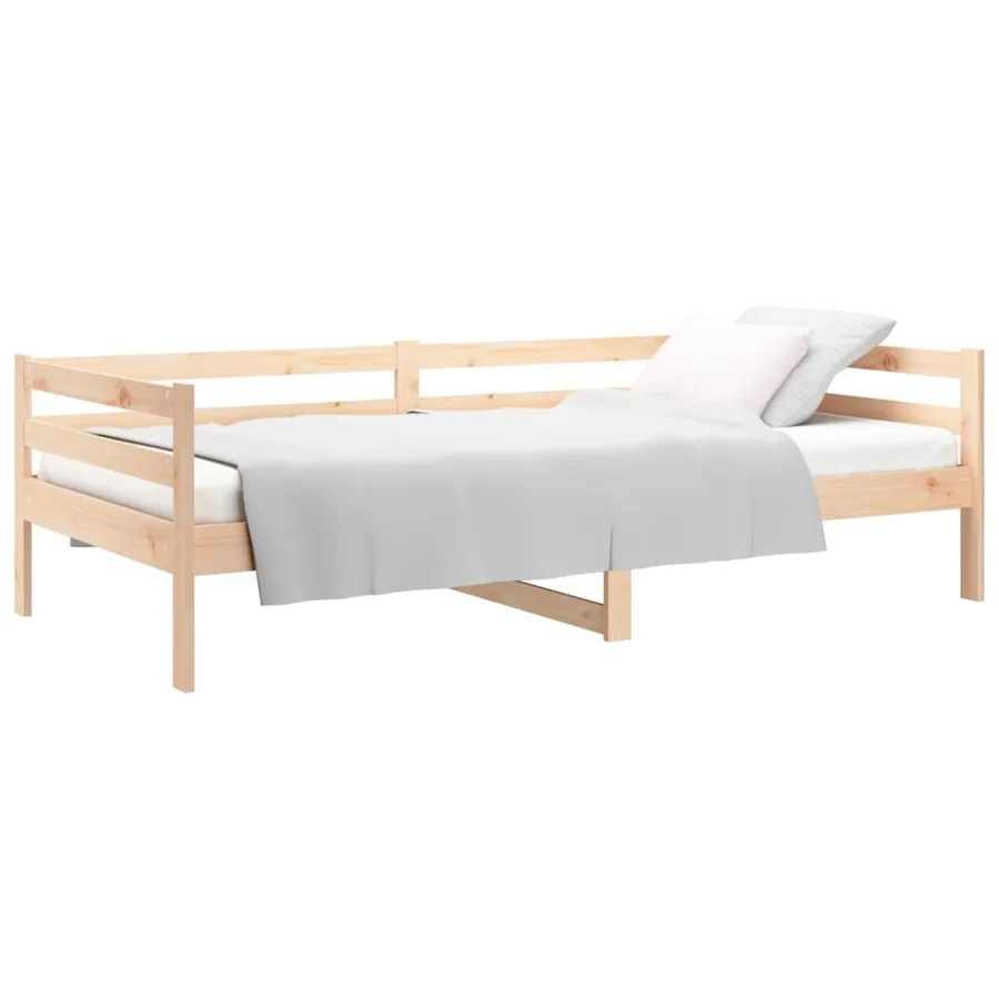 Lit de jour sans matelas 80x200 cm bois de pin massif - 3