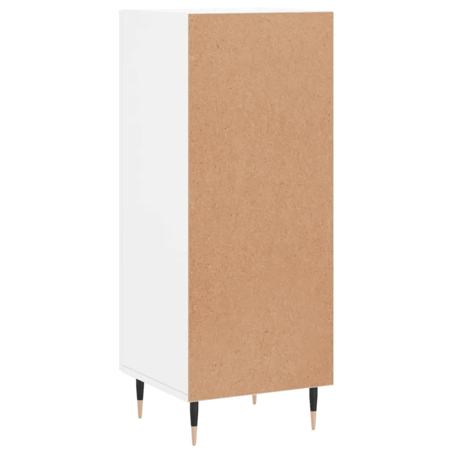 Buffet Blanc brillant 34,5x34x90 cm Bois d'ingénierie - 8