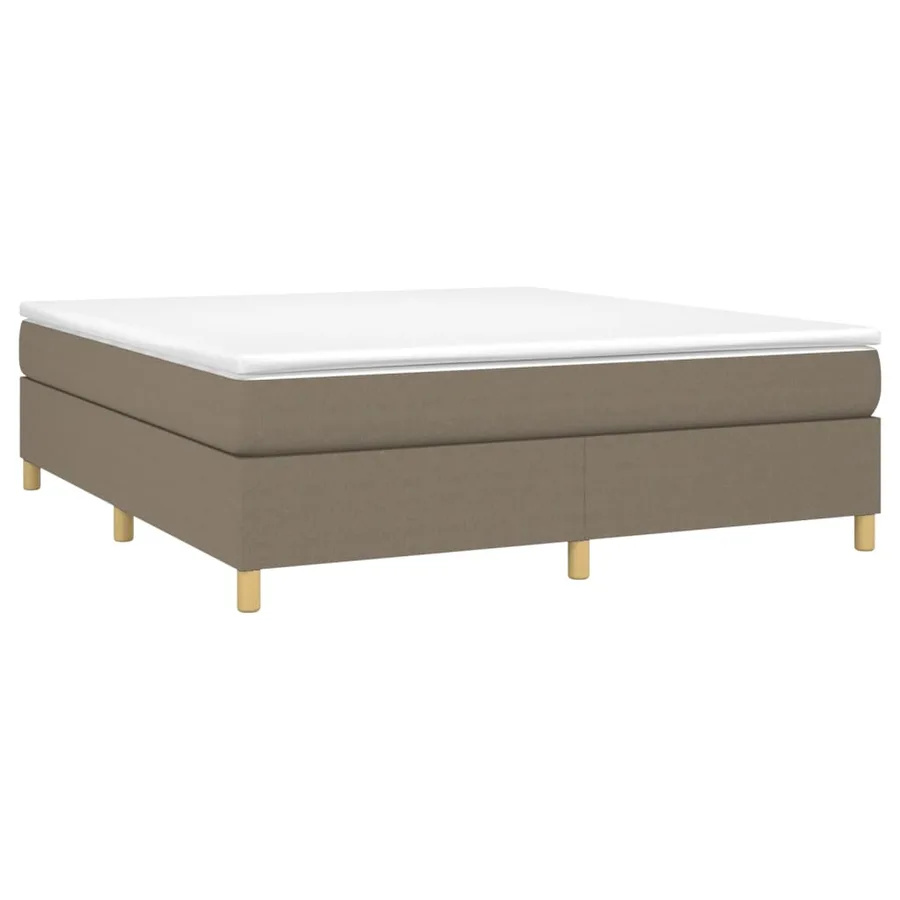 Sommier à lattes de lit avec matelas Taupe 180x200 cm Tissu - 3