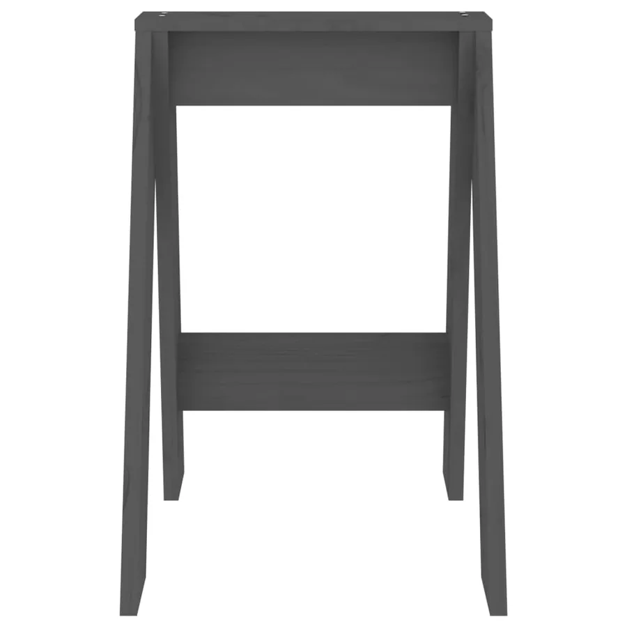 Tabourets lot de 2 gris 40x40x60 cm bois massif de pin - 6