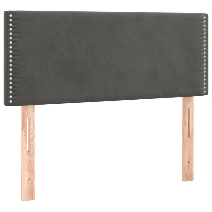 Sommier à lattes de lit et matelas Gris foncé 120x200cm Velours - 6