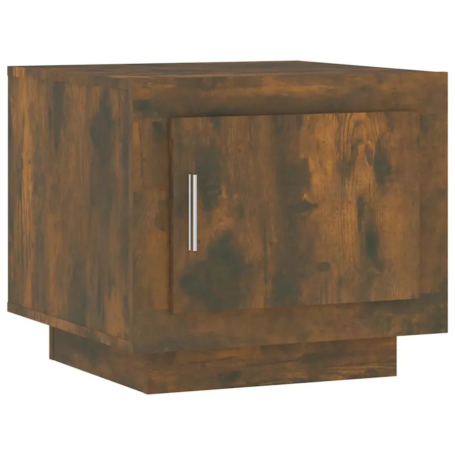 Table basse chêne fumé 51x50x45 cm bois d'ingénierie - 2
