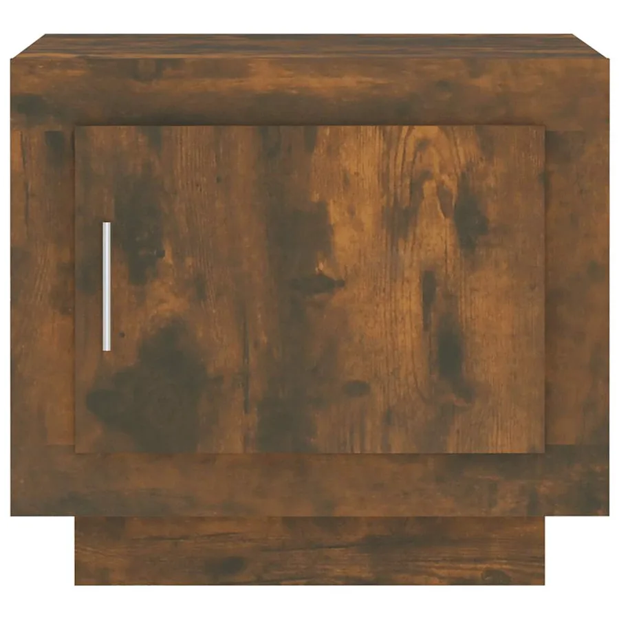 Table basse chêne fumé 51x50x45 cm bois d'ingénierie - 5