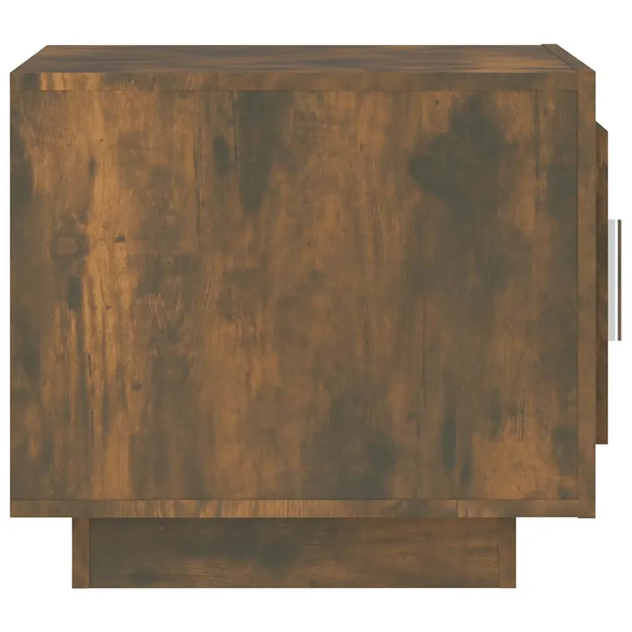 Table basse chêne fumé 51x50x45 cm bois d'ingénierie - 6