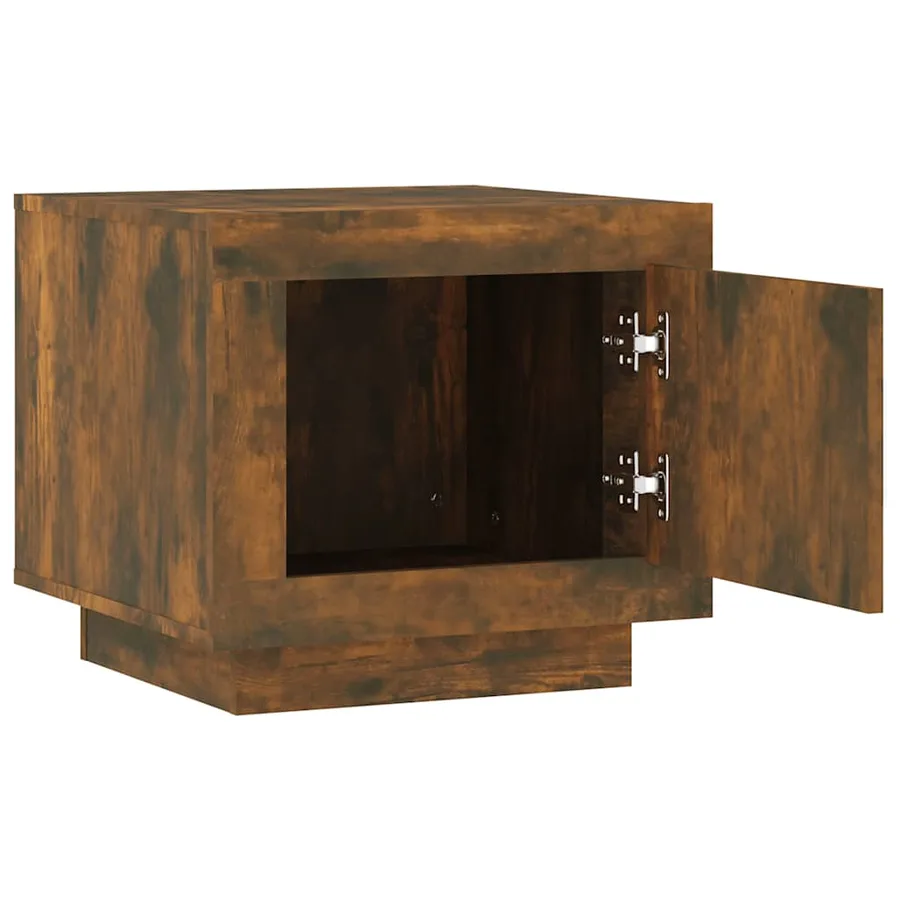 Table basse chêne fumé 51x50x45 cm bois d'ingénierie - 7