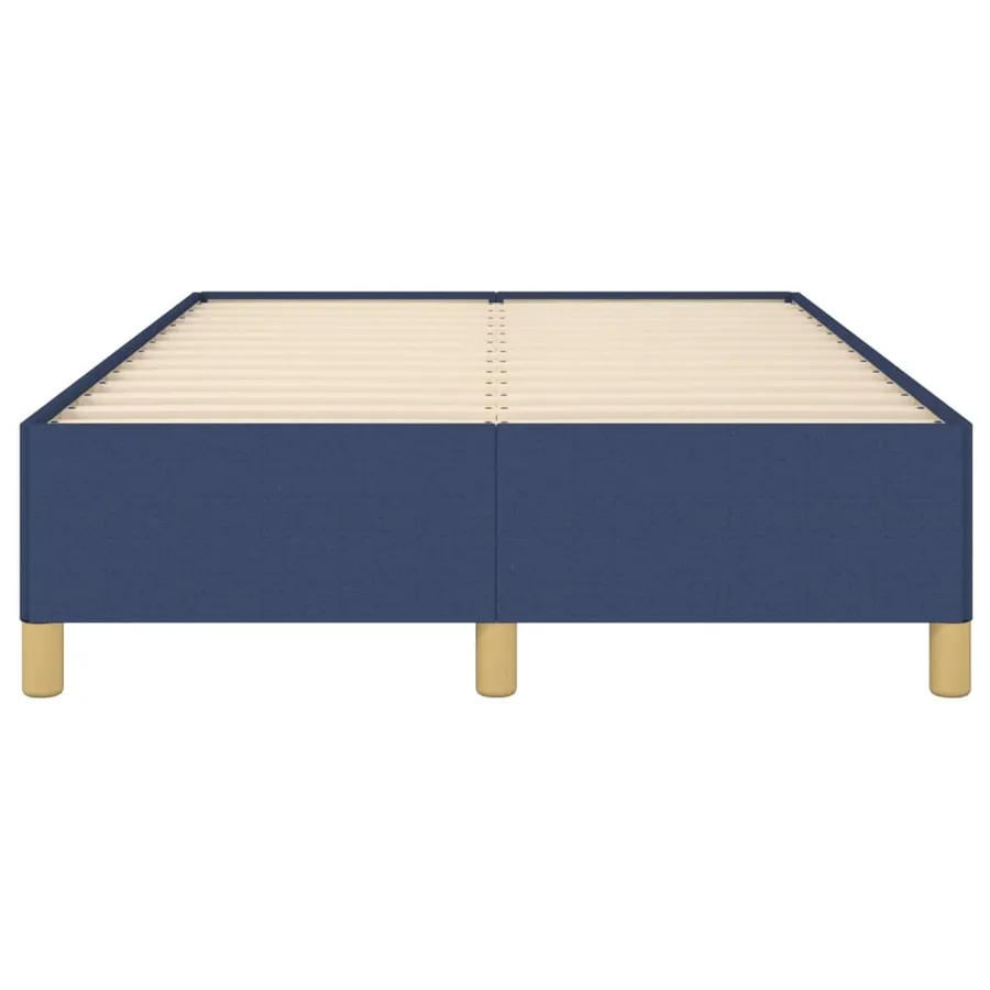 Cadre de lit sans matelas bleu 120x200 cm tissu - 5