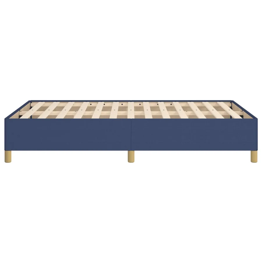 Cadre de lit sans matelas bleu 120x200 cm tissu - 6