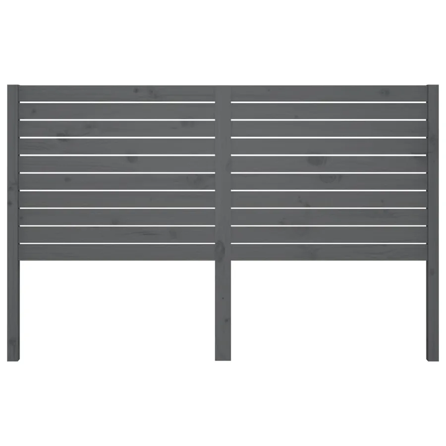 Tête de lit Gris 126x4x100 cm Bois massif de pin - 3