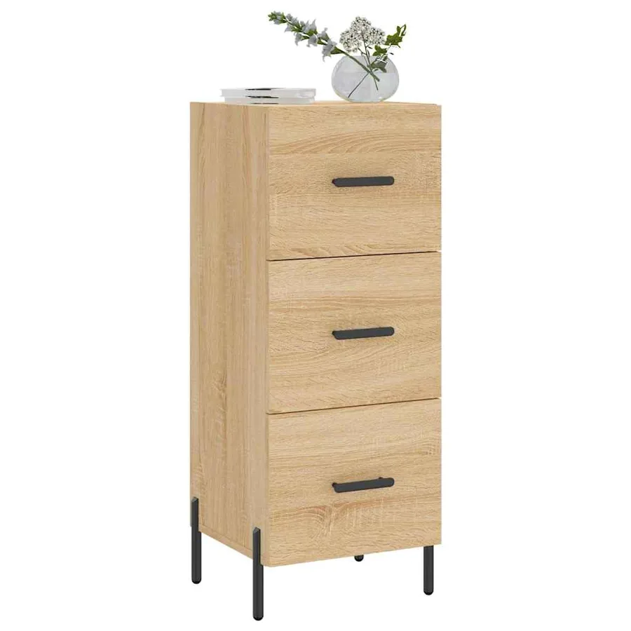 Buffet Chêne sonoma 34,5x34x90 cm Bois d'ingénierie - 3