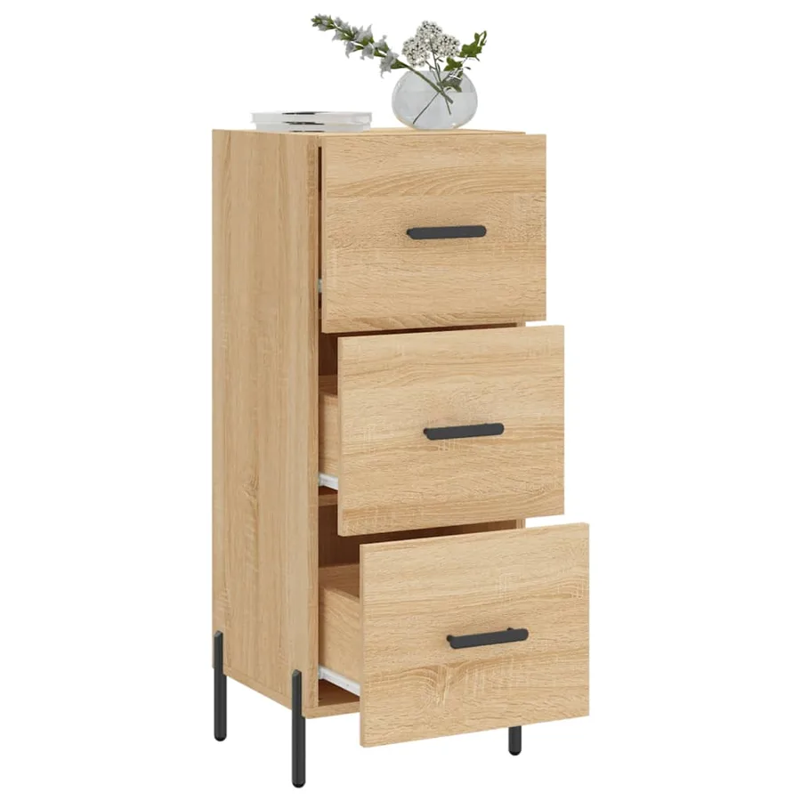 Buffet Chêne sonoma 34,5x34x90 cm Bois d'ingénierie - 4