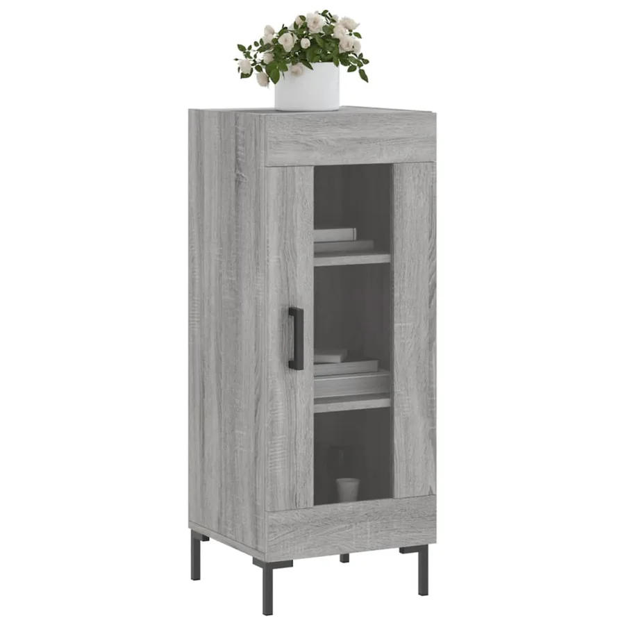 Buffet Sonoma gris 34,5x34x90 cm Bois d'ingénierie - 3