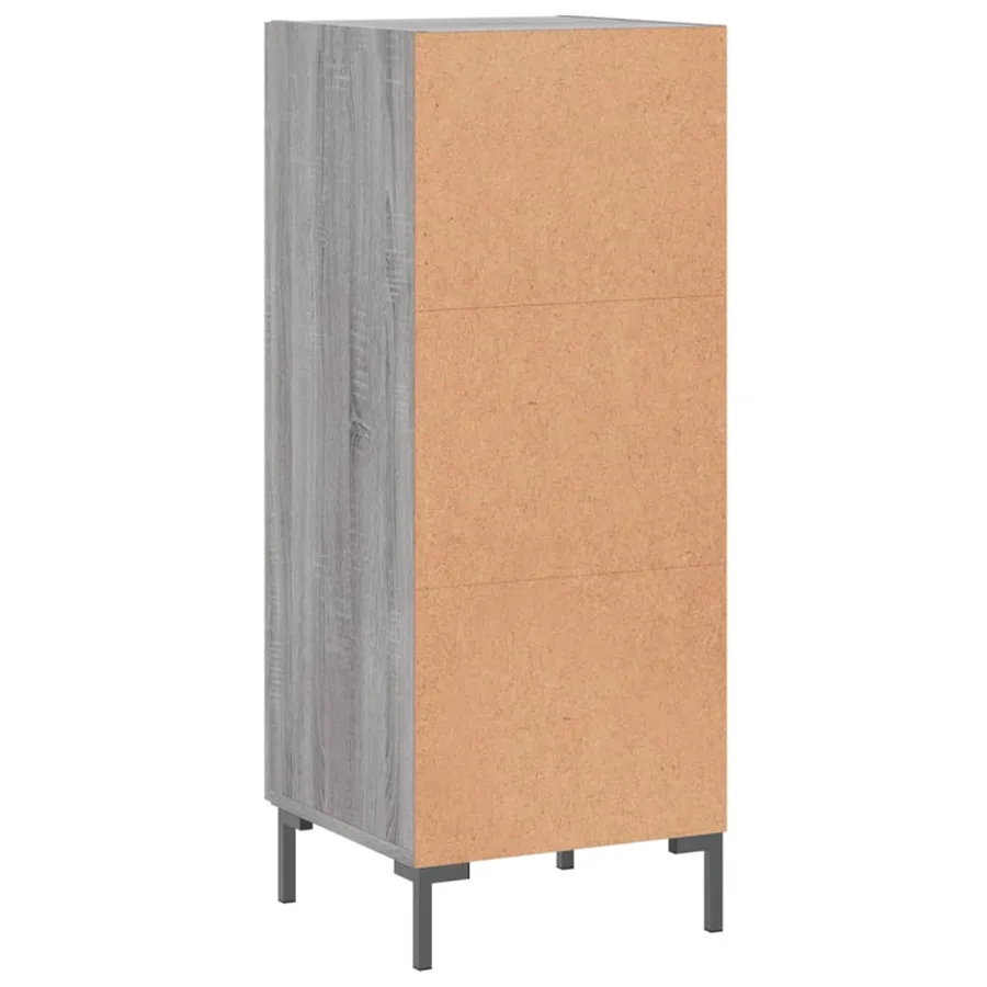 Buffet Sonoma gris 34,5x34x90 cm Bois d'ingénierie - 8