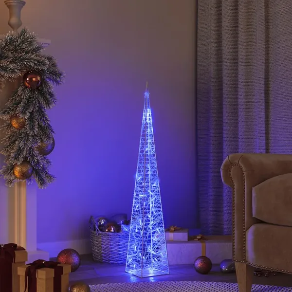 Cône lumineux décoratif à LED Acrylique Bleu 90 cm