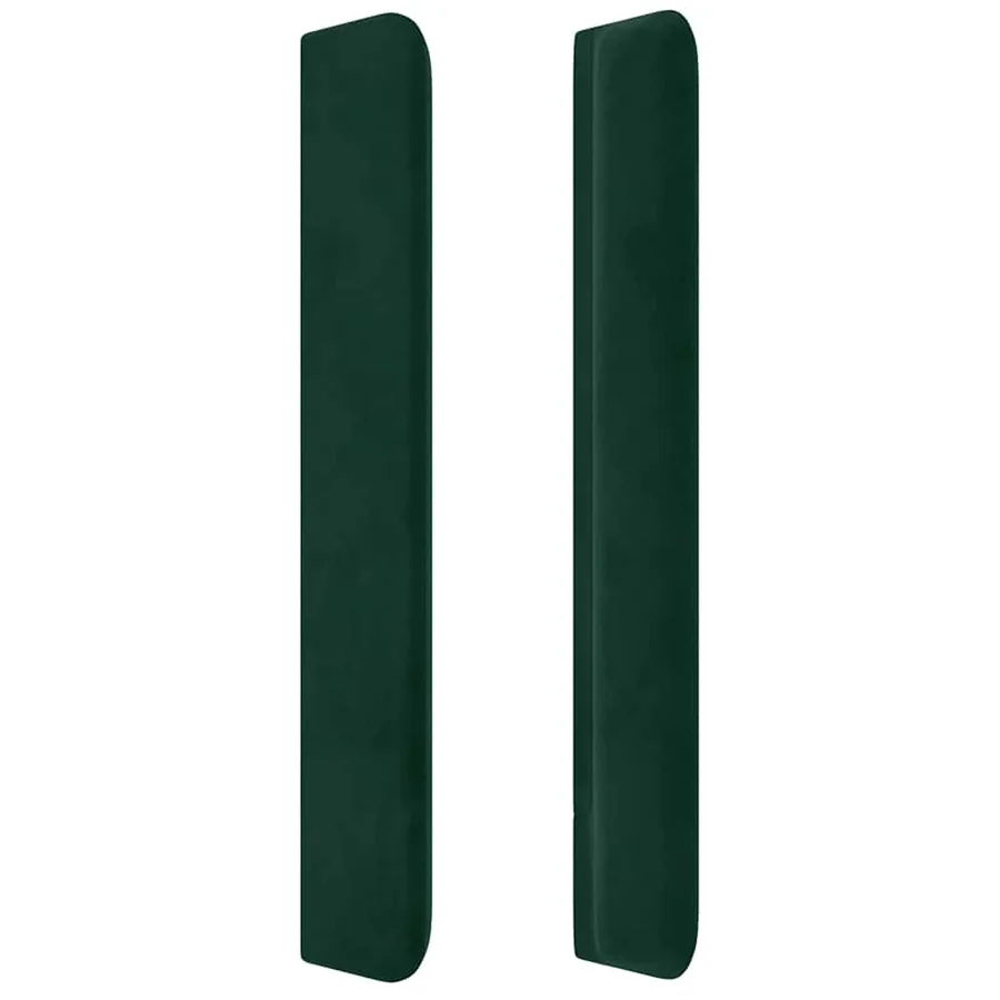 Tête de lit avec oreilles Vert foncé 103x16x118/128 cm Velours - 4
