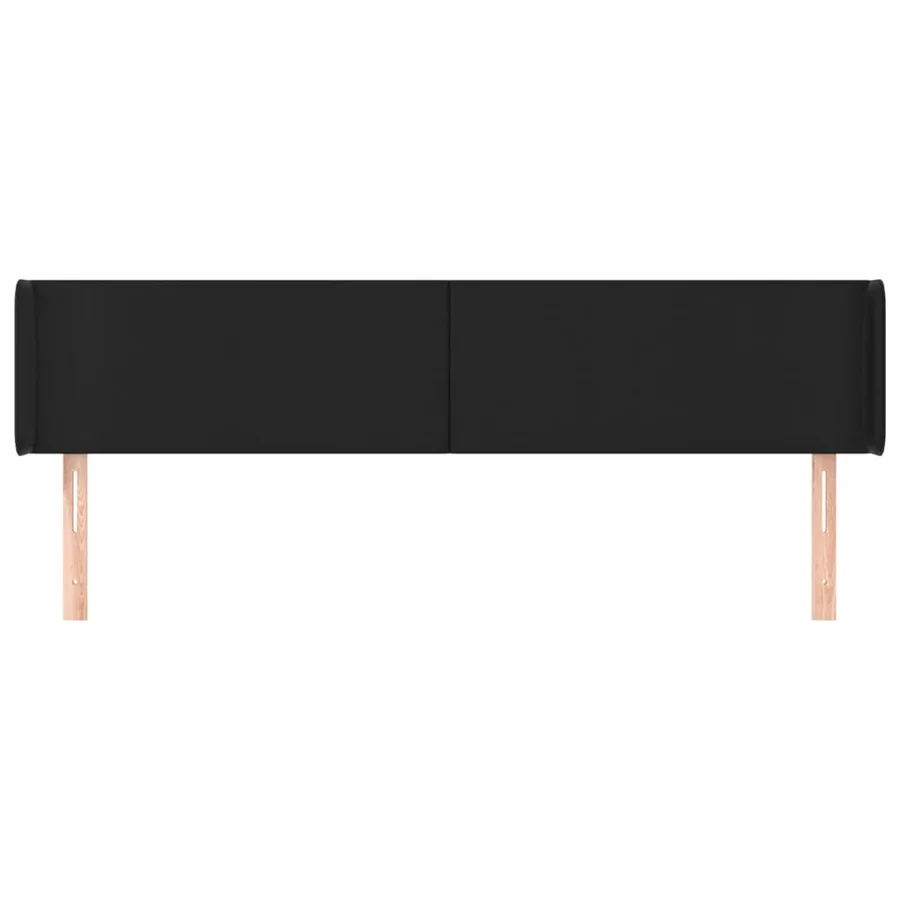 Tête de lit avec oreilles Noir 163x16x78/88 cm Similicuir - 3