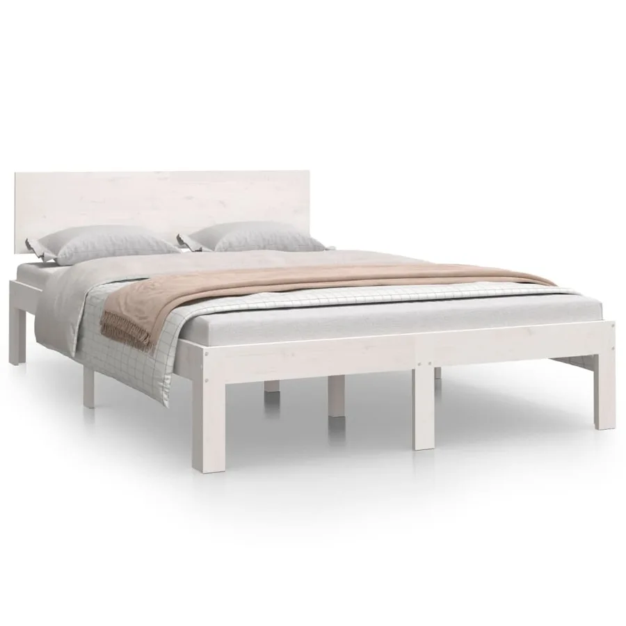 Cadre de lit sans matelas blanc 120x190 cm - 2