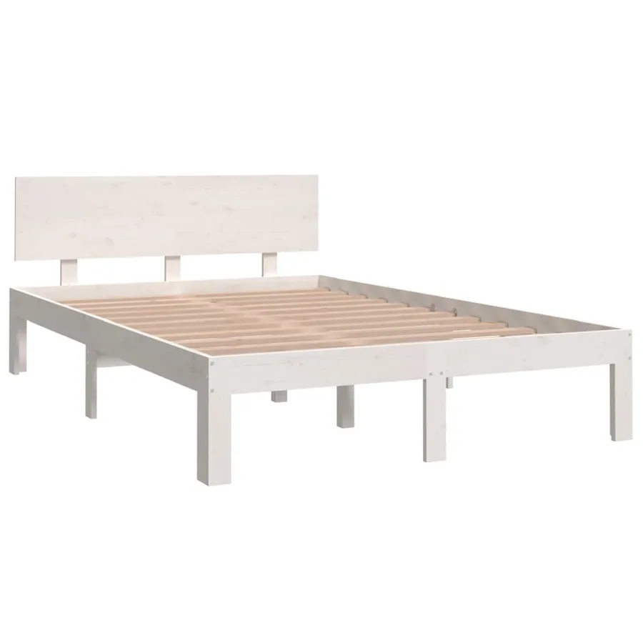 Cadre de lit sans matelas blanc 120x190 cm - 3