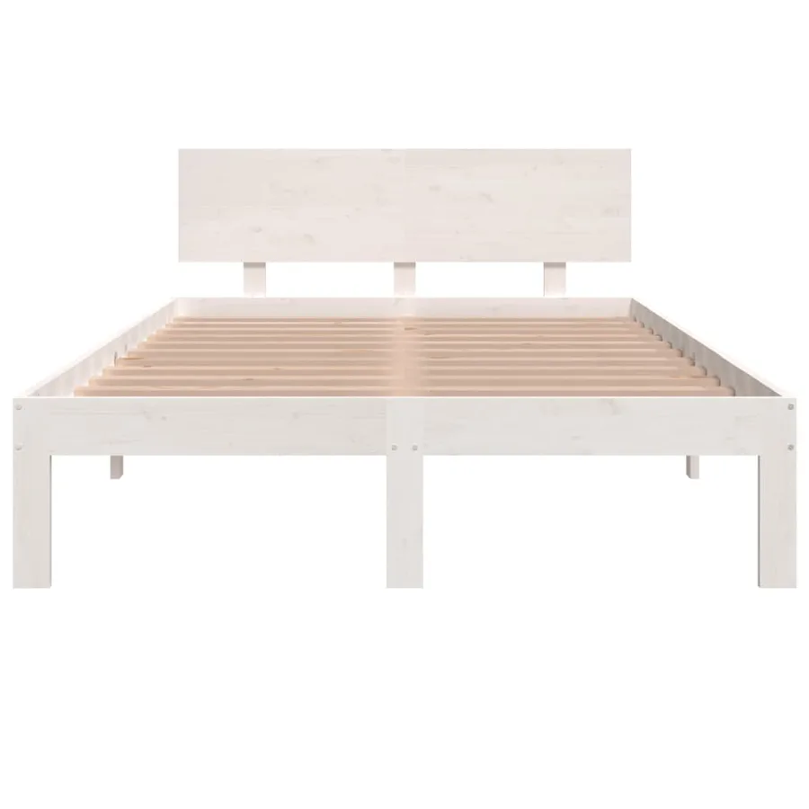 Cadre de lit sans matelas blanc 120x190 cm - 4
