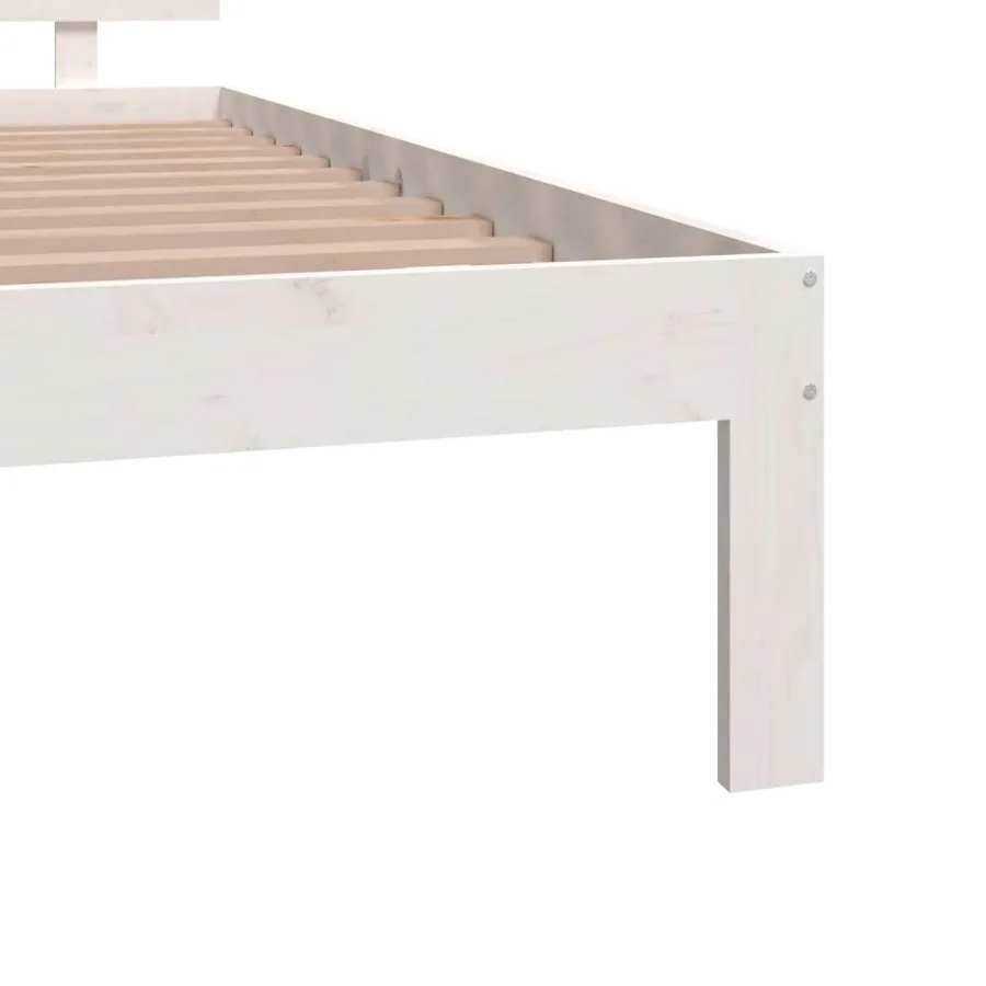 Cadre de lit sans matelas blanc 120x190 cm - 6