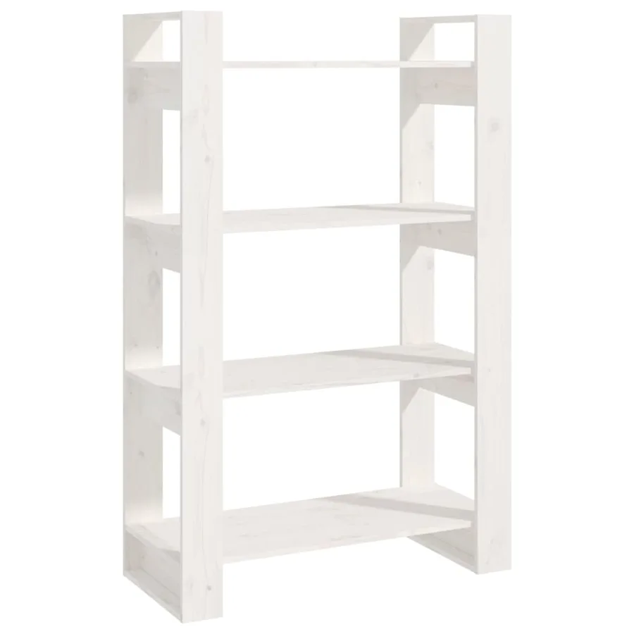 Bibliothèque/Séparateur de pièce Blanc 80x35x125 cm Pin massif - 2