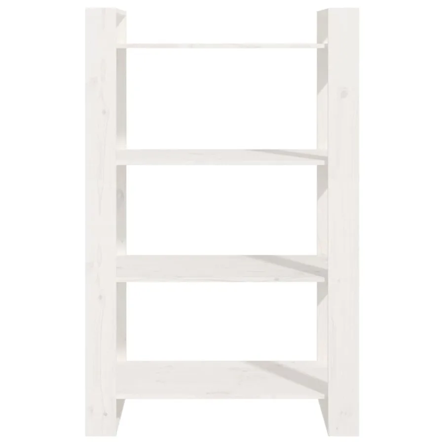 Bibliothèque/Séparateur de pièce Blanc 80x35x125 cm Pin massif - 5