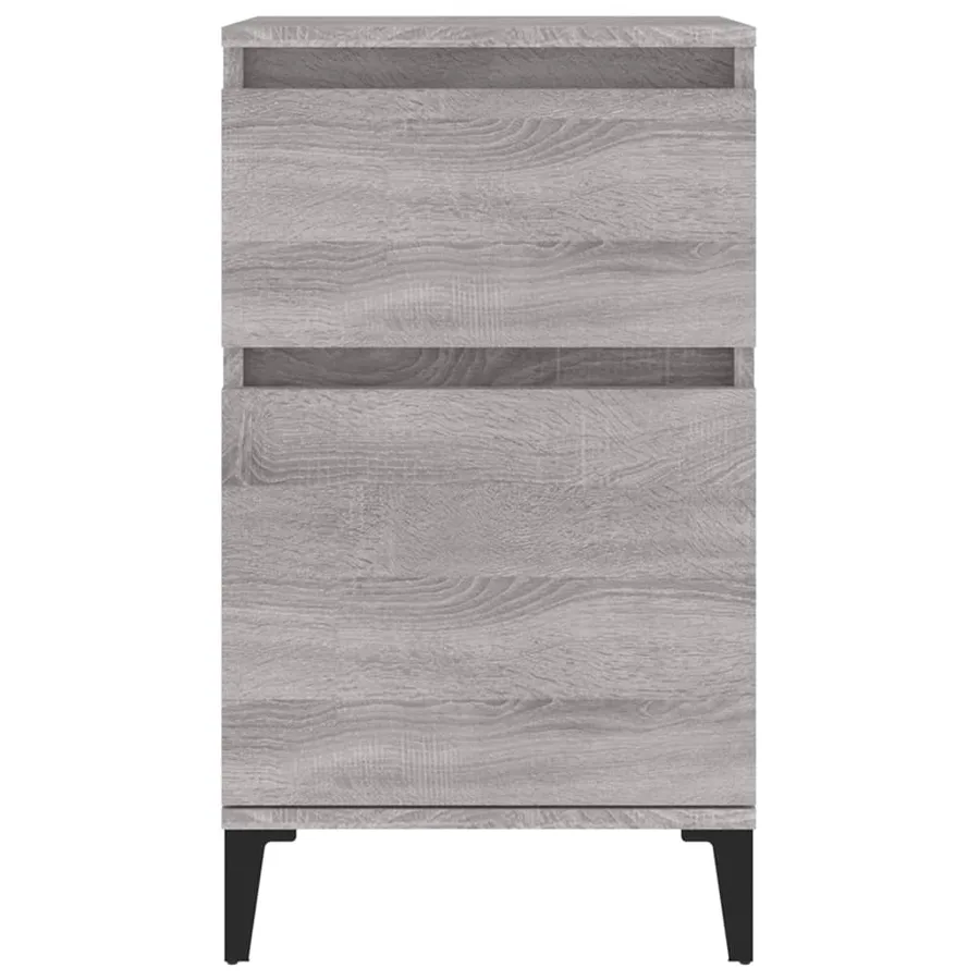 Tables de chevet 2 pcs sonoma gris 40x35x70 cm - 6
