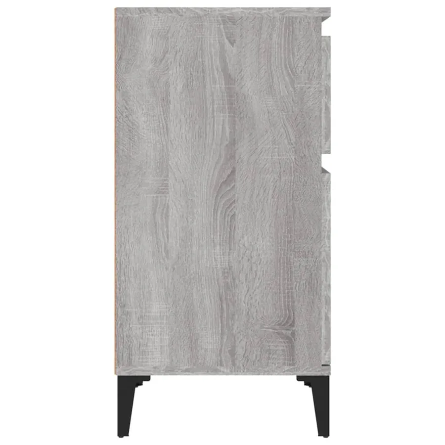 Tables de chevet 2 pcs sonoma gris 40x35x70 cm - 7