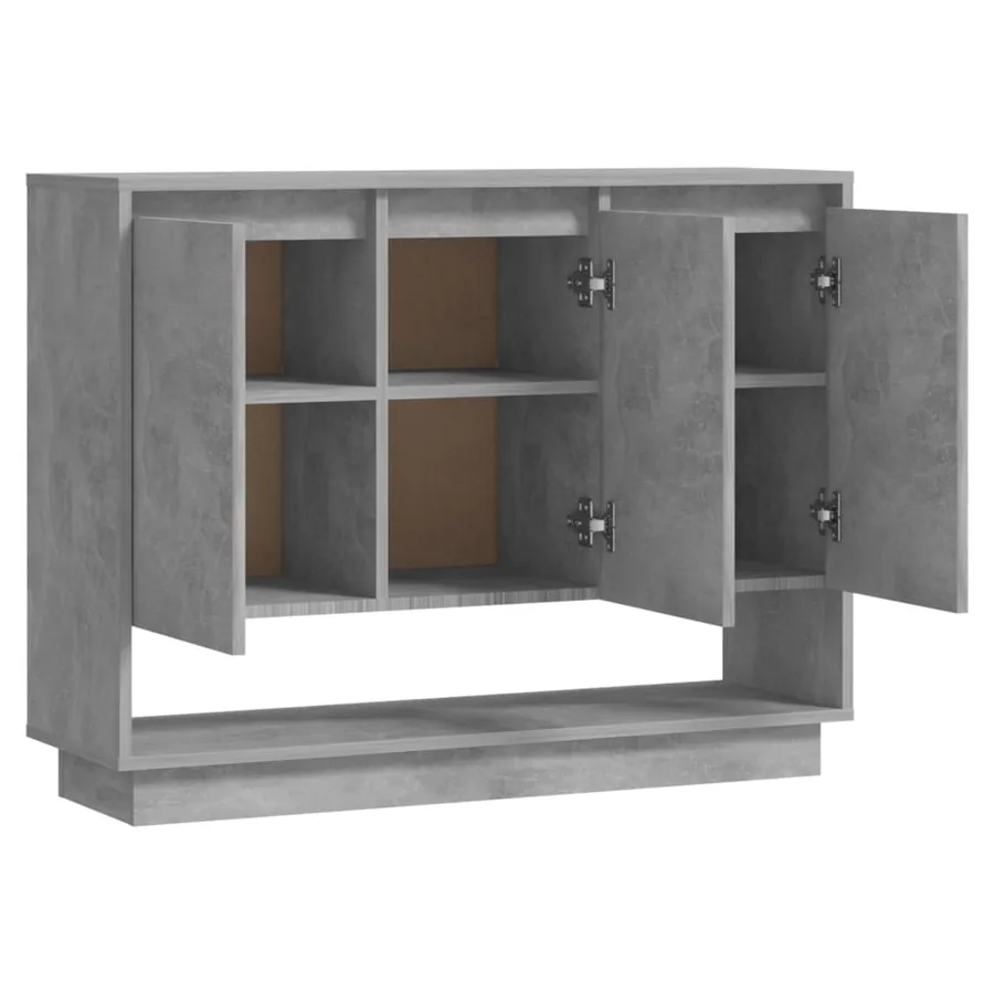 Buffet Gris béton 97x31x75 cm Bois d'ingénierie - 6