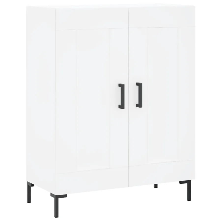 Buffet blanc 69,5x34x90 cm bois d'ingénierie - 2